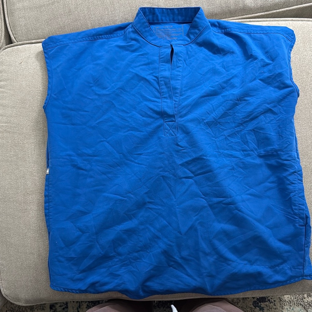 Rafaela Oversized Figs Scrub Top - Royal Blue